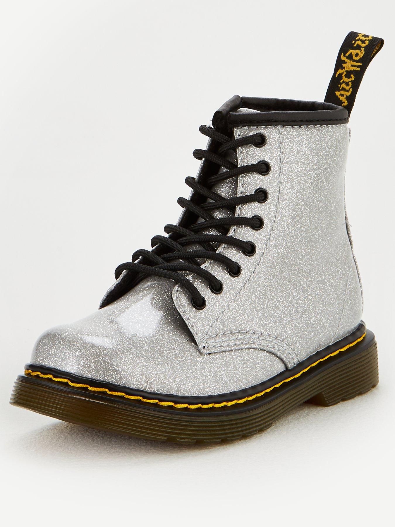 doc martens silver boots