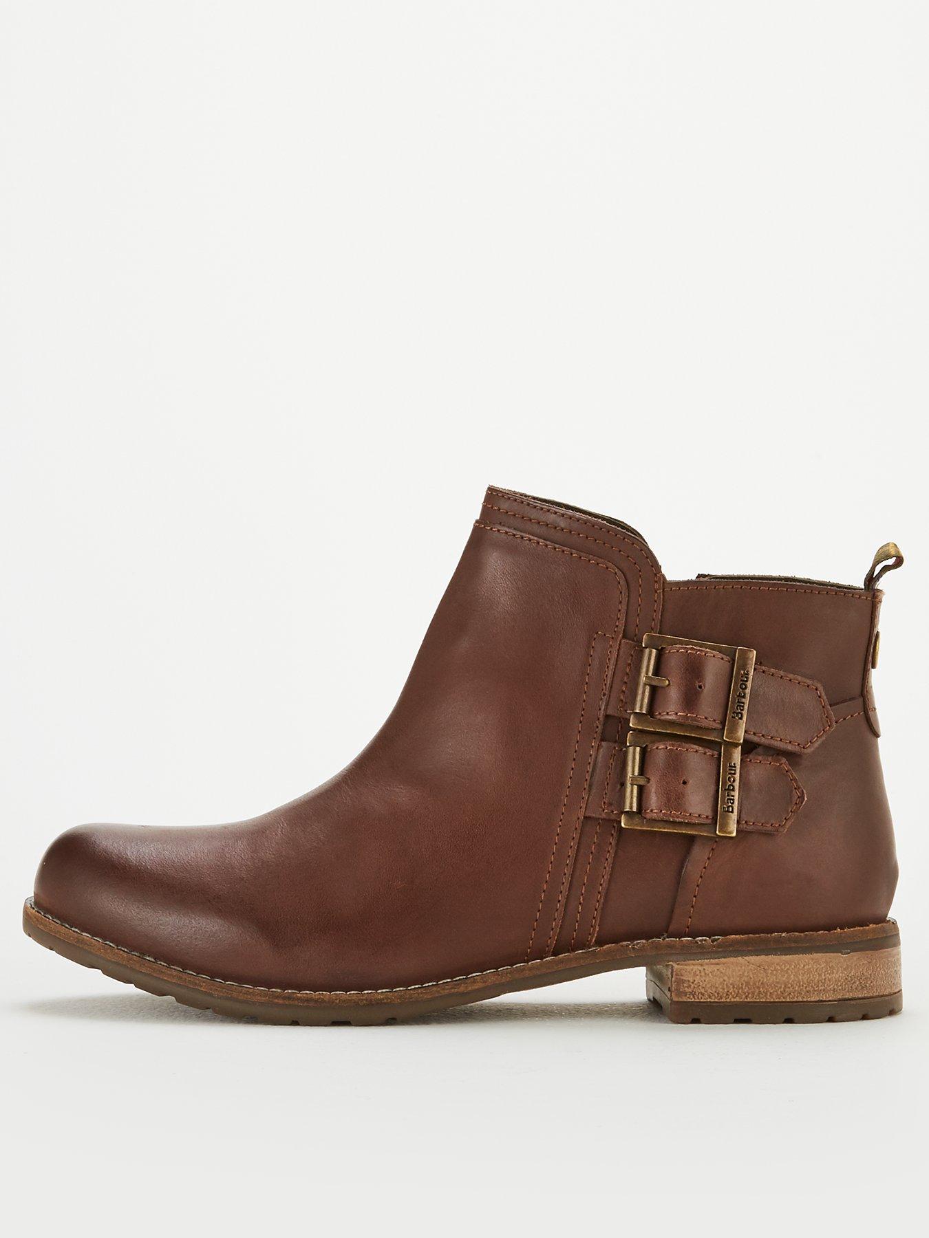 barbour sarah low buckle boots wine