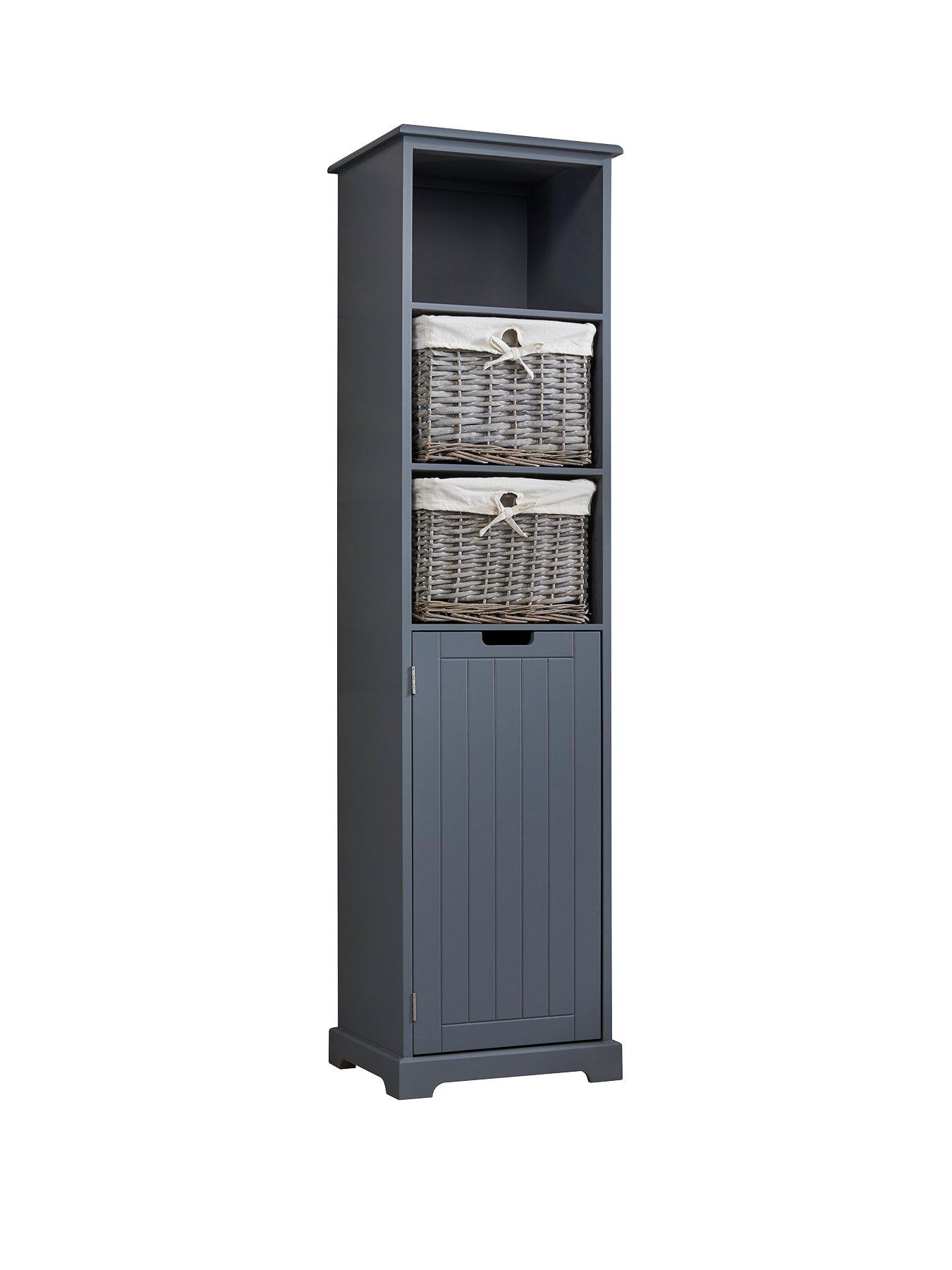 Lloyd Pascal Burford Ready Assembled Painted Tall Bathroom Storage Unit Grey Littlewoodsireland Ie