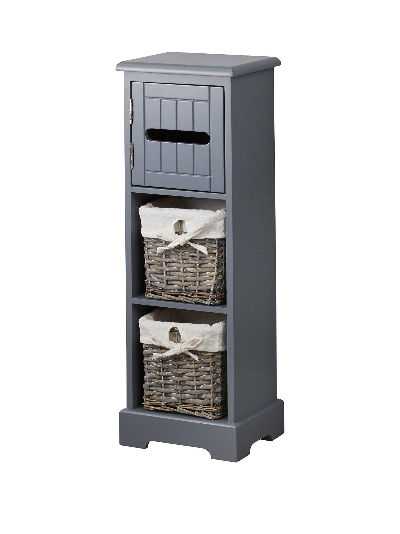 narrow bathroom storage