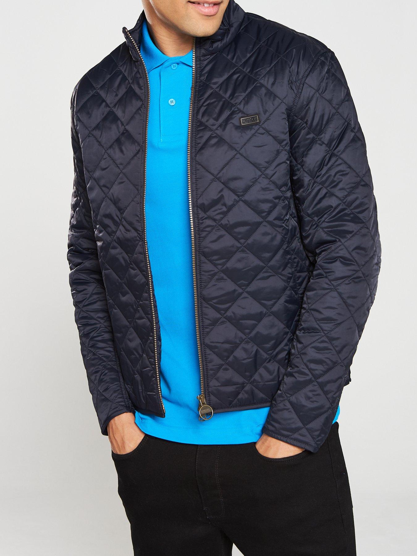 barbour quilted navy jacket