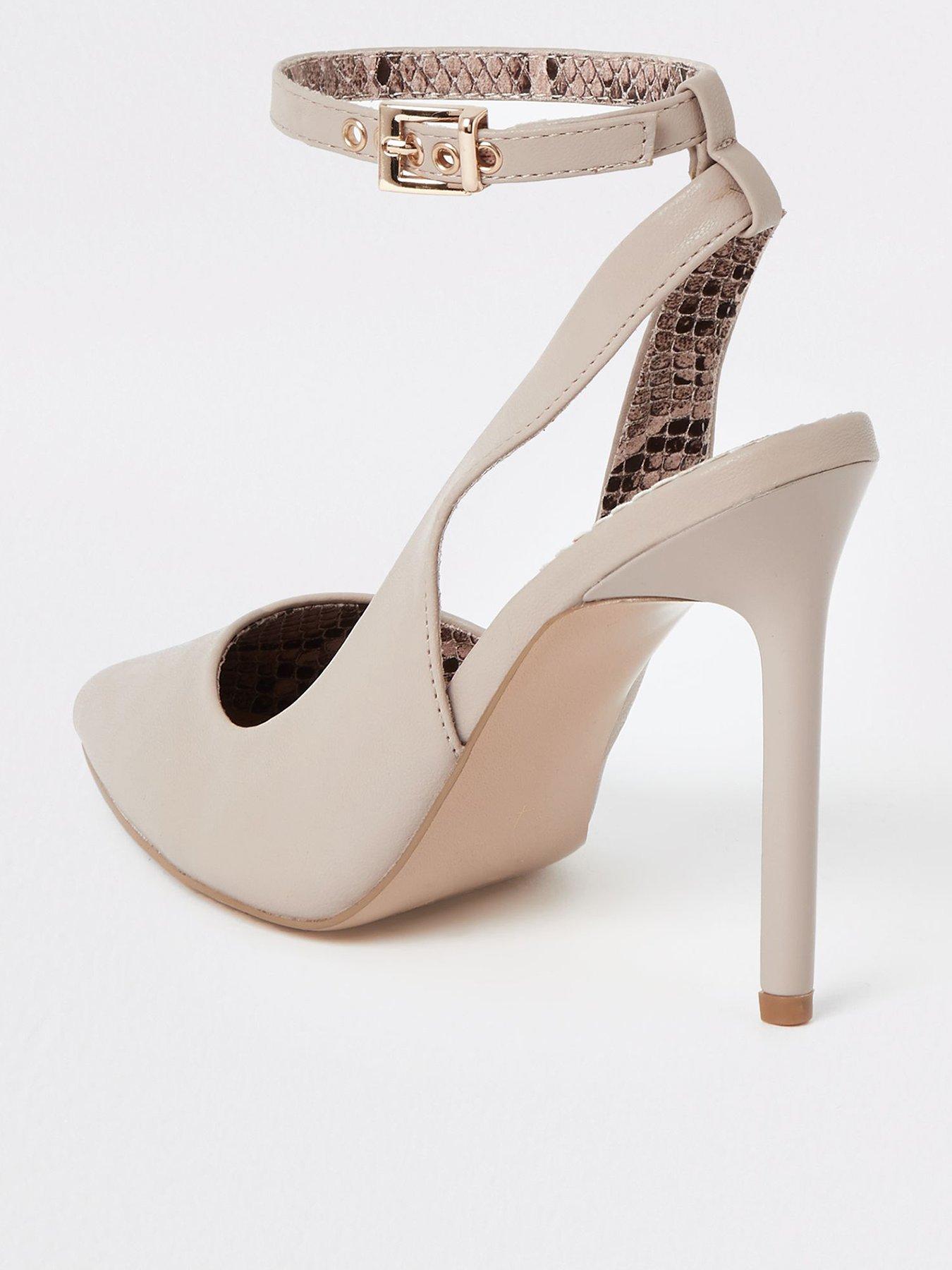 river island pink court shoes