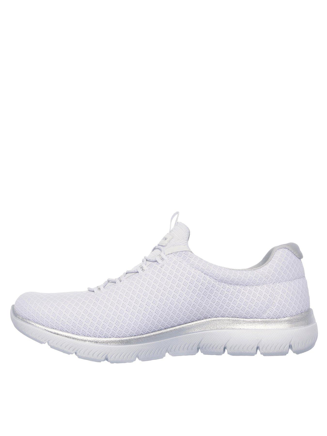 skechers summits white silver