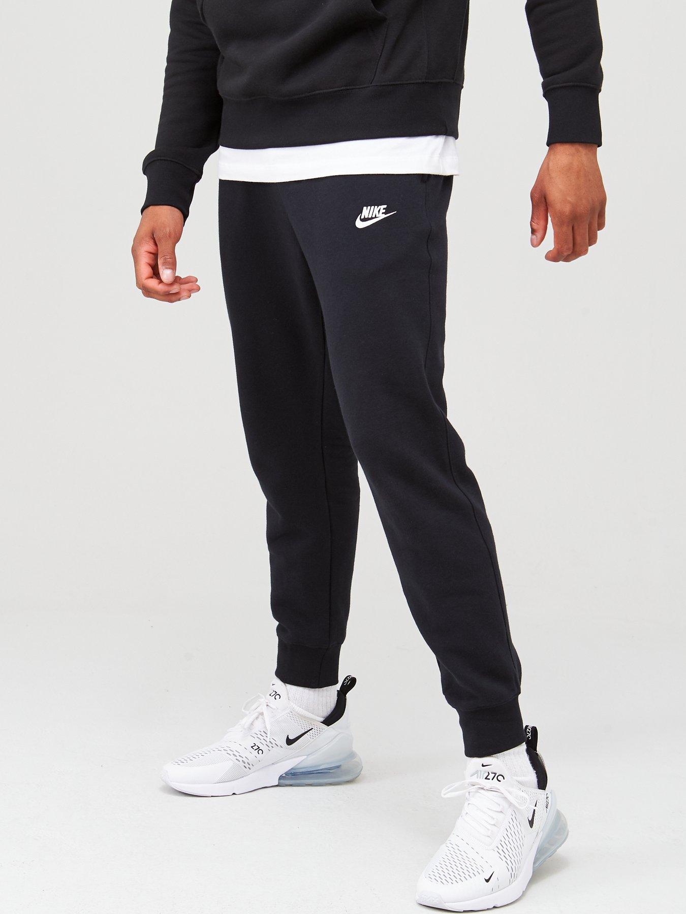 nike club joggers black