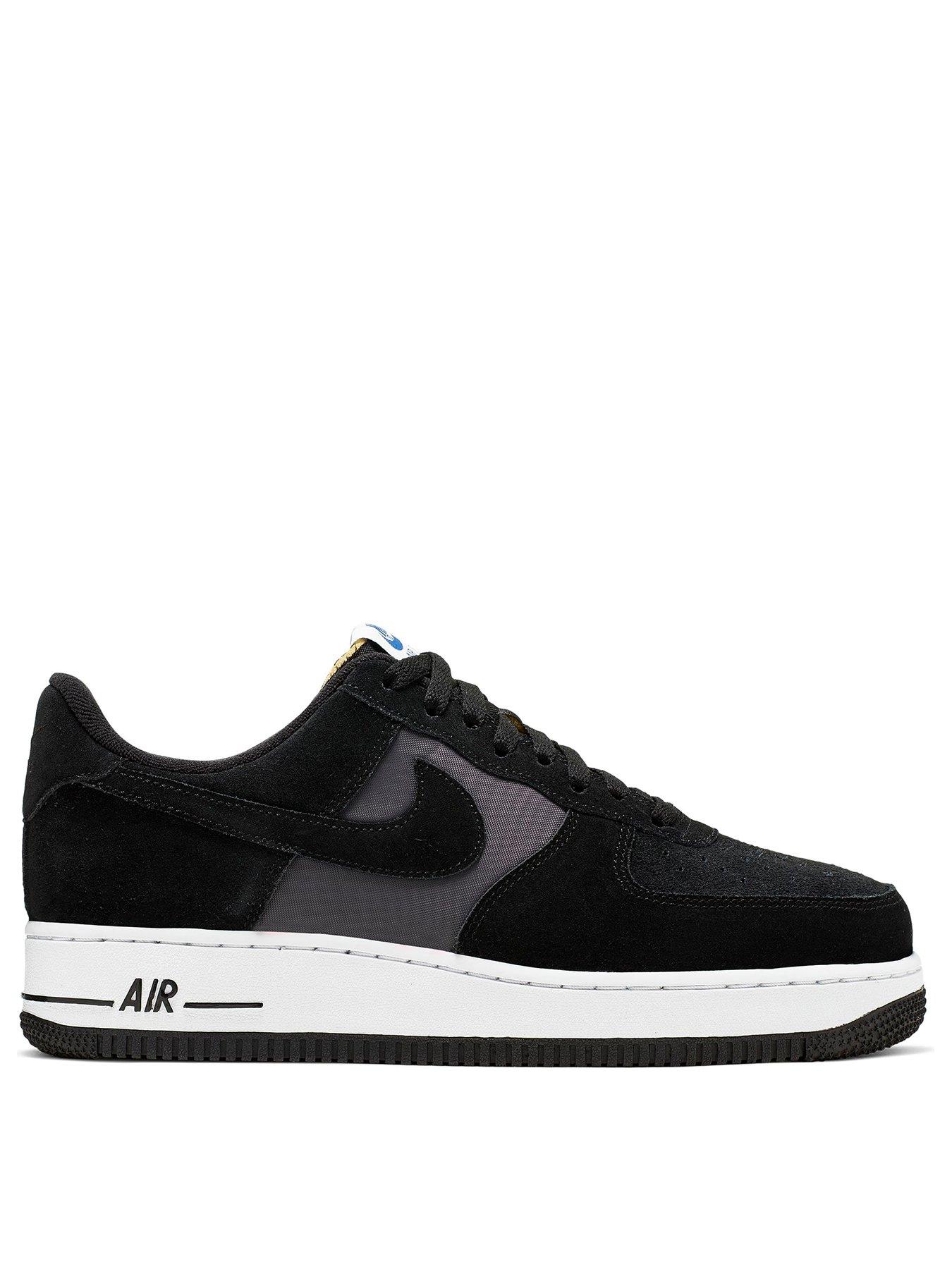 mens nike air force 1 black suede