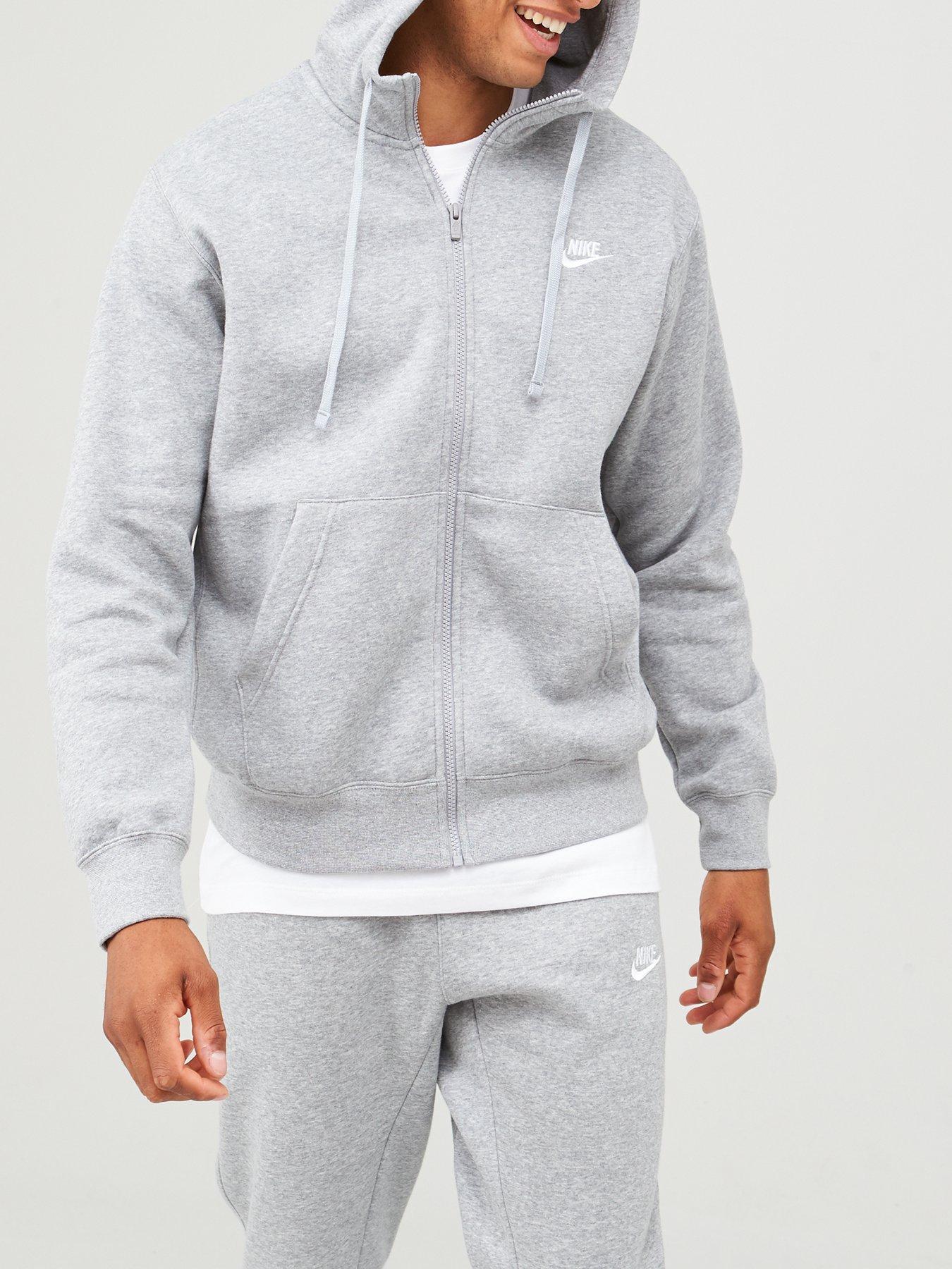 nike sportswear club fleece grey hoodie