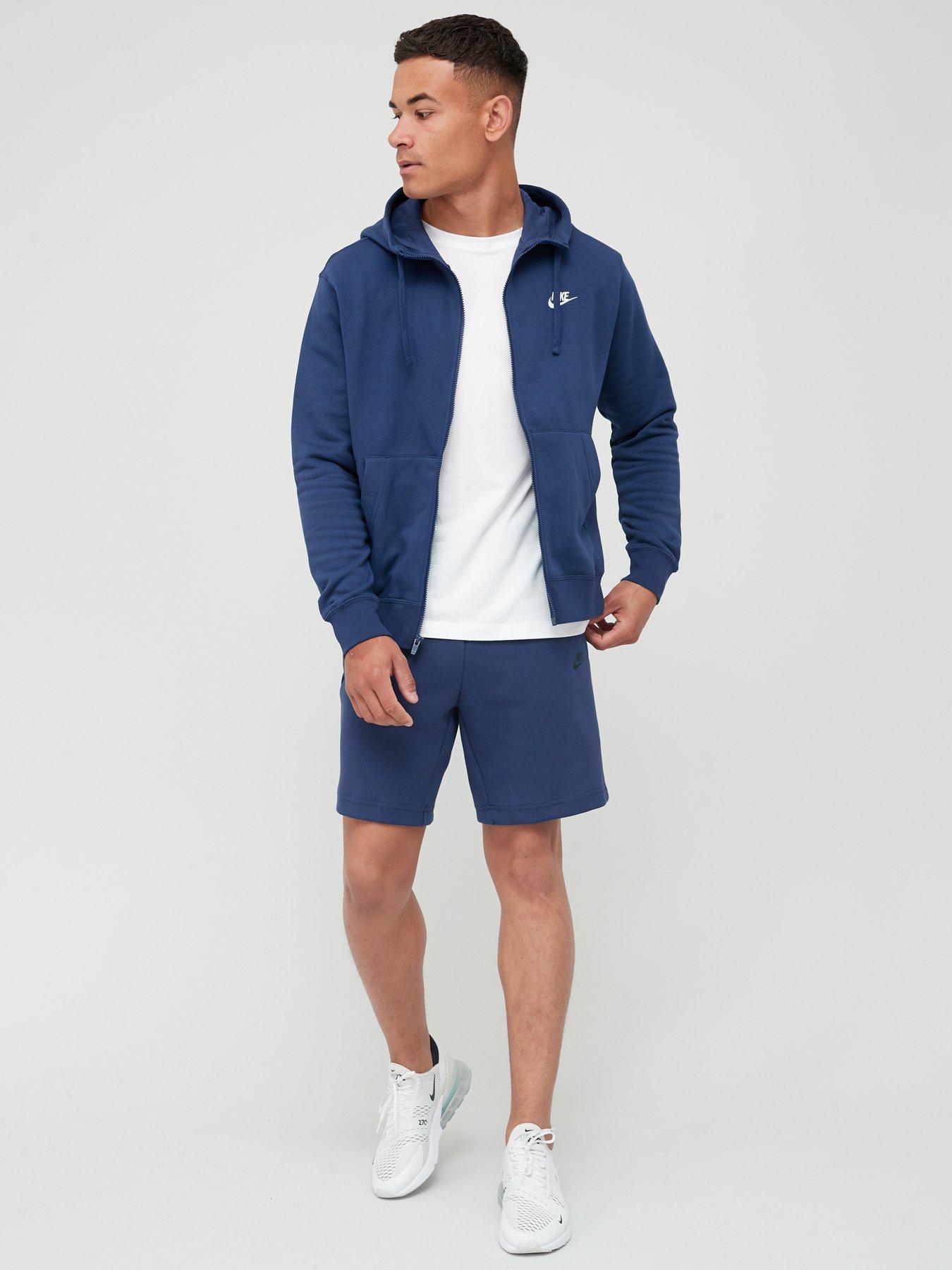 nike sportswear club fleece hoodie navy