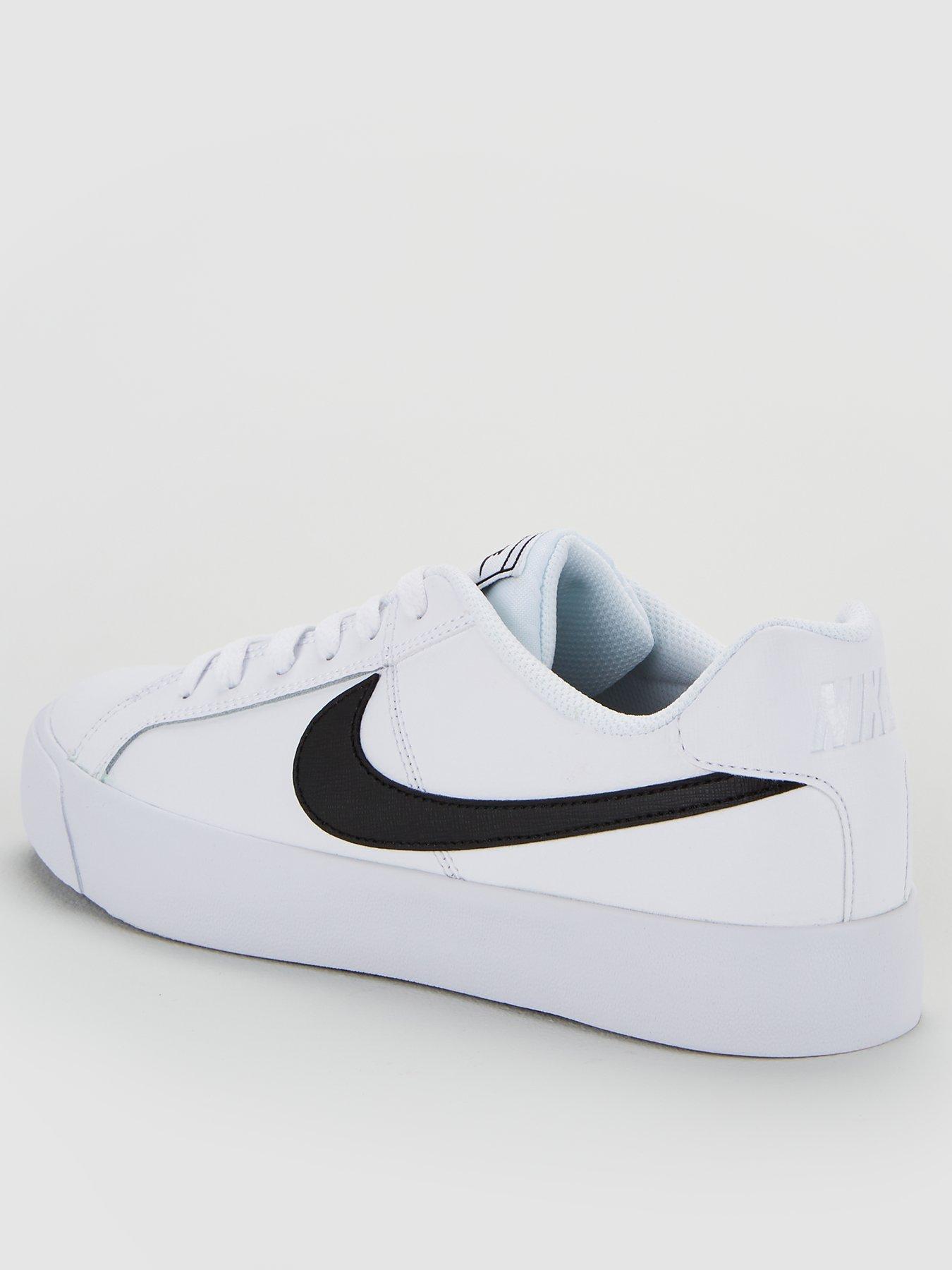 nike court royale ac white black