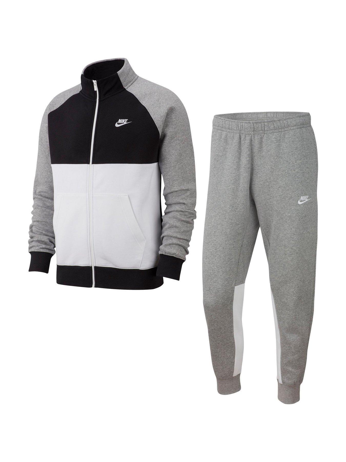 nike league fleece tracksuit grey