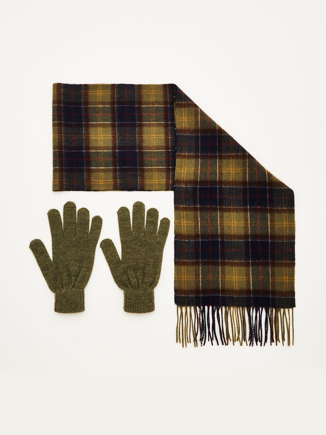 barbour mens scarf and glove gift box
