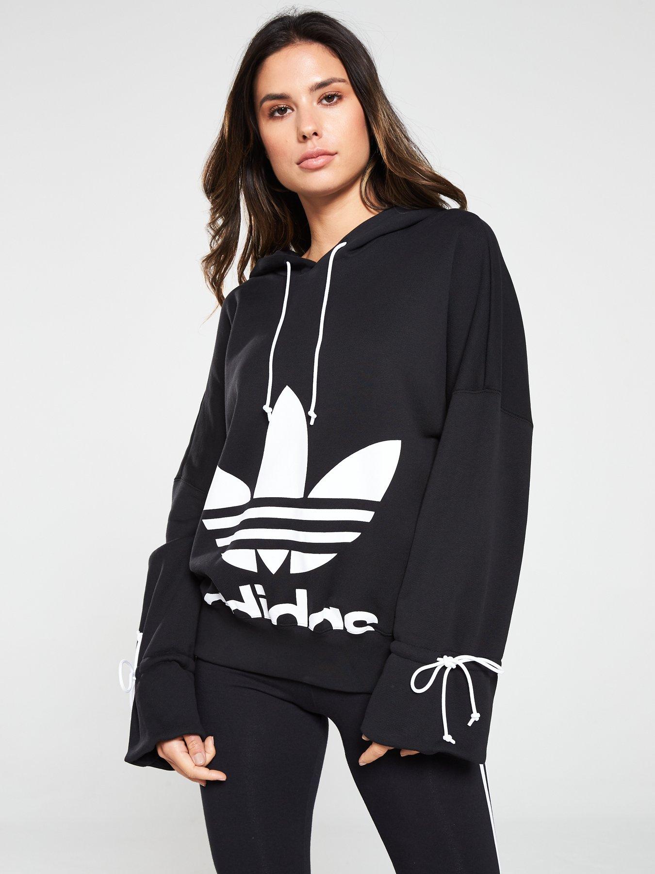 adidas trefoil oversized hoodie