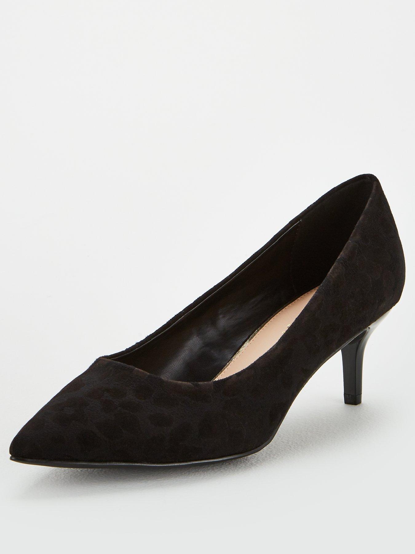 black kitten heels wide fit