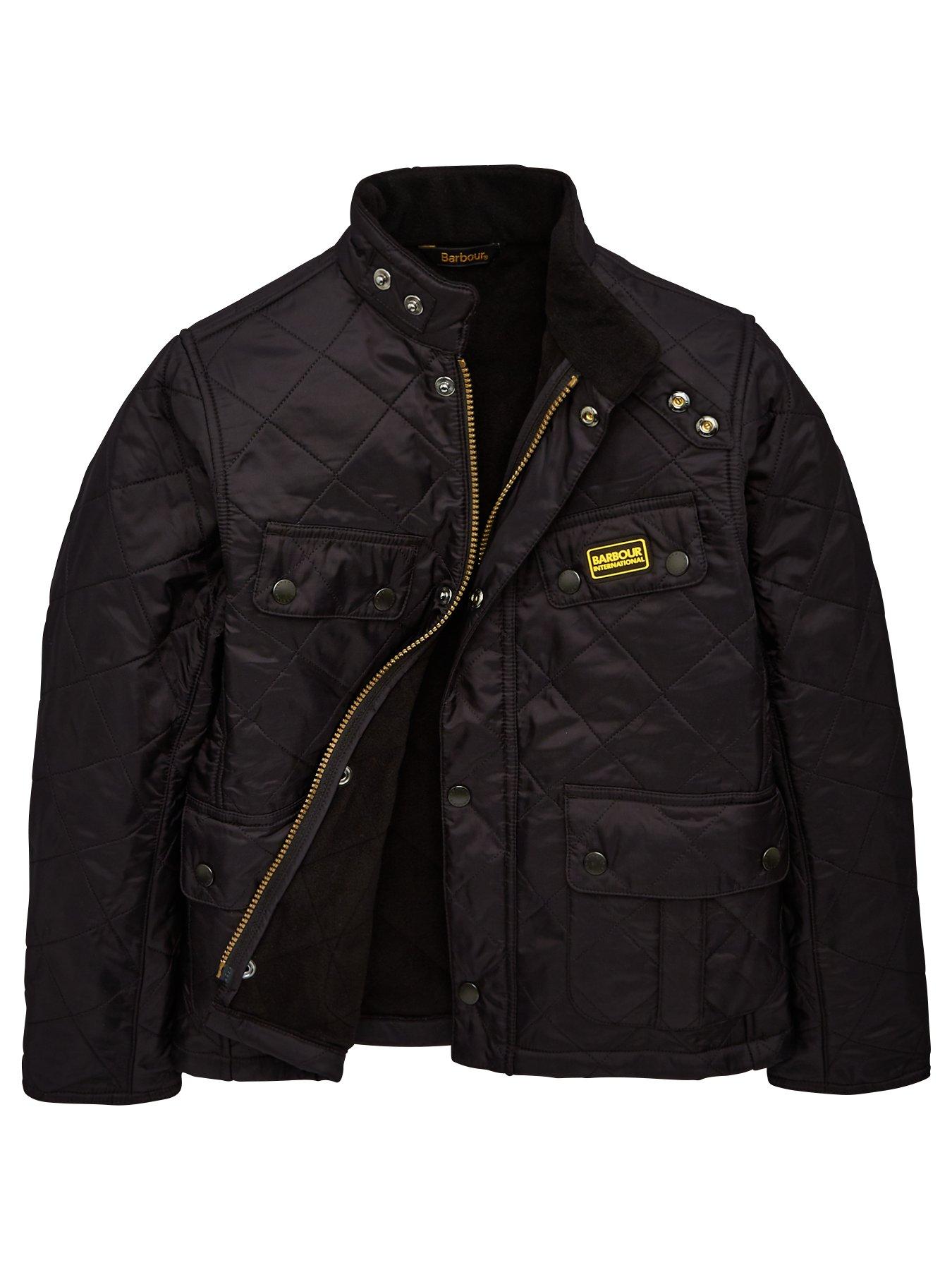 barbour international ariel polarquilt jacket black