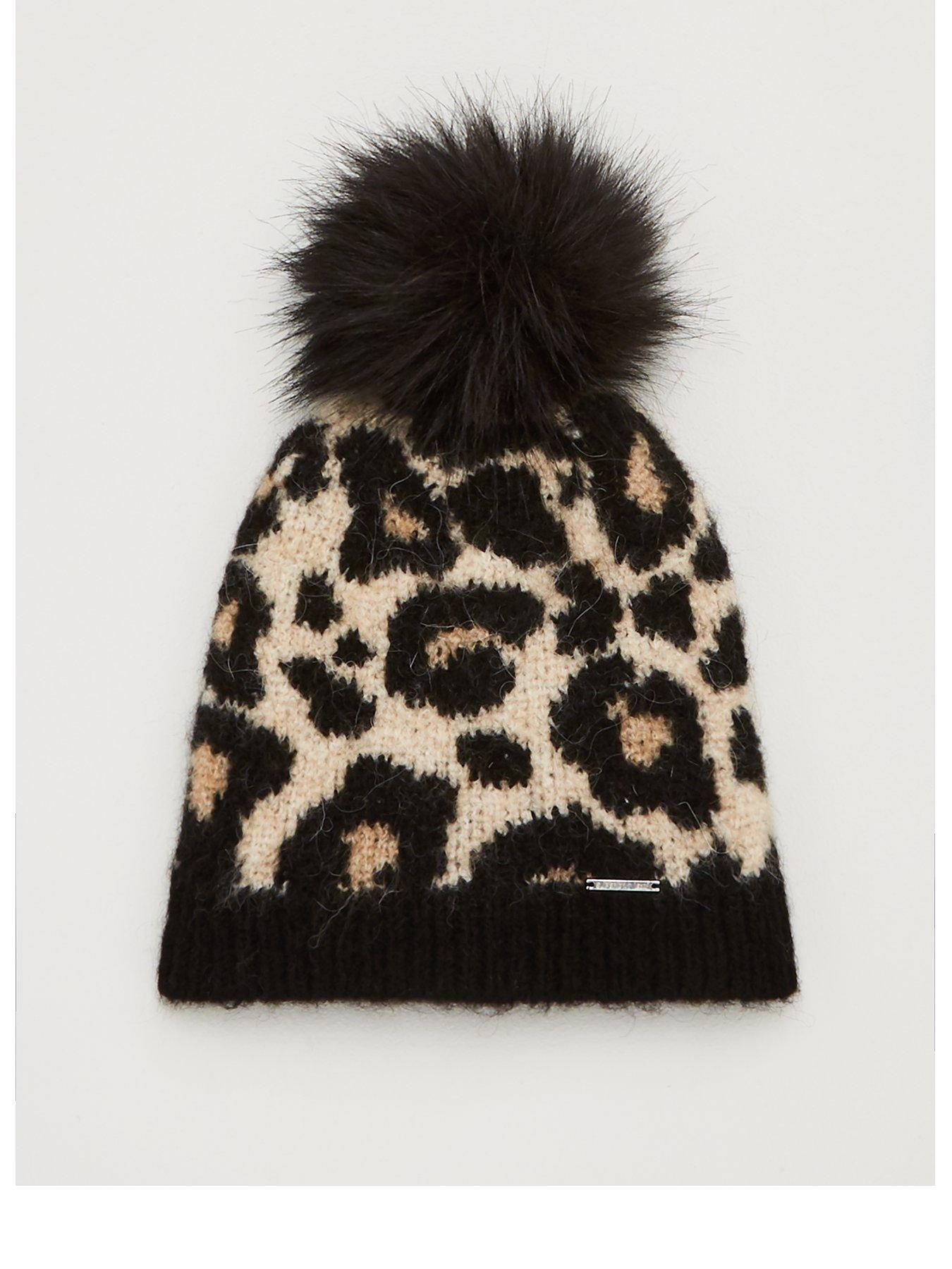 adidas originals pom leopard beanie