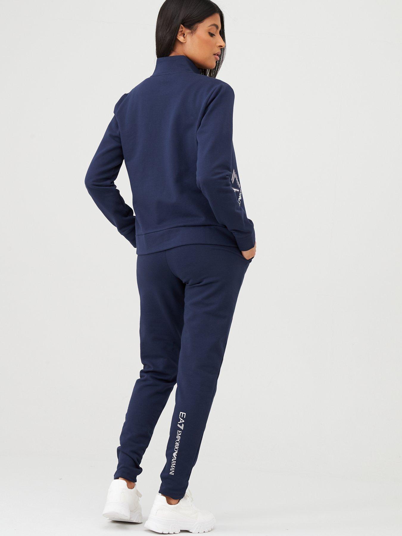 navy armani tracksuit