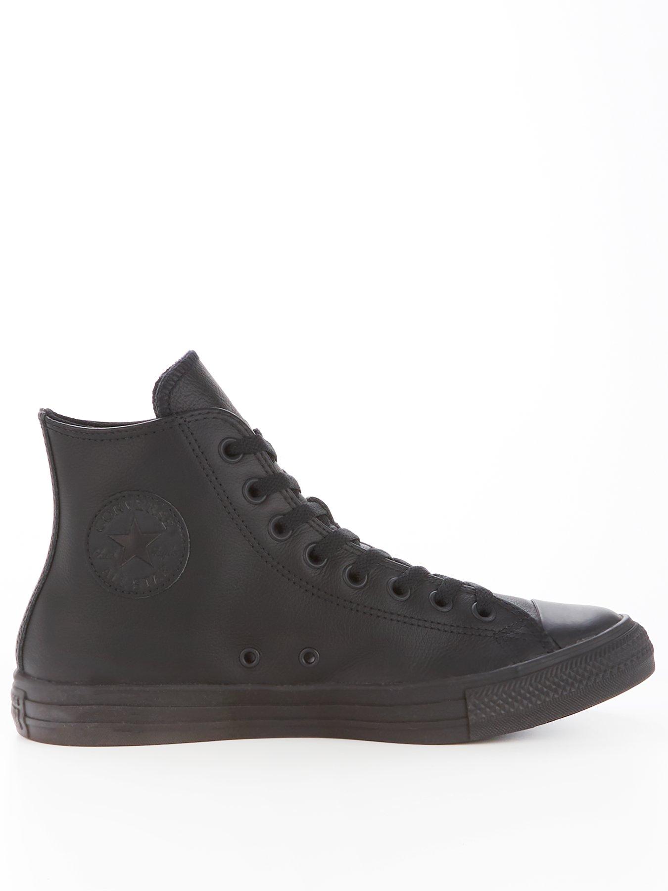 all star black leather