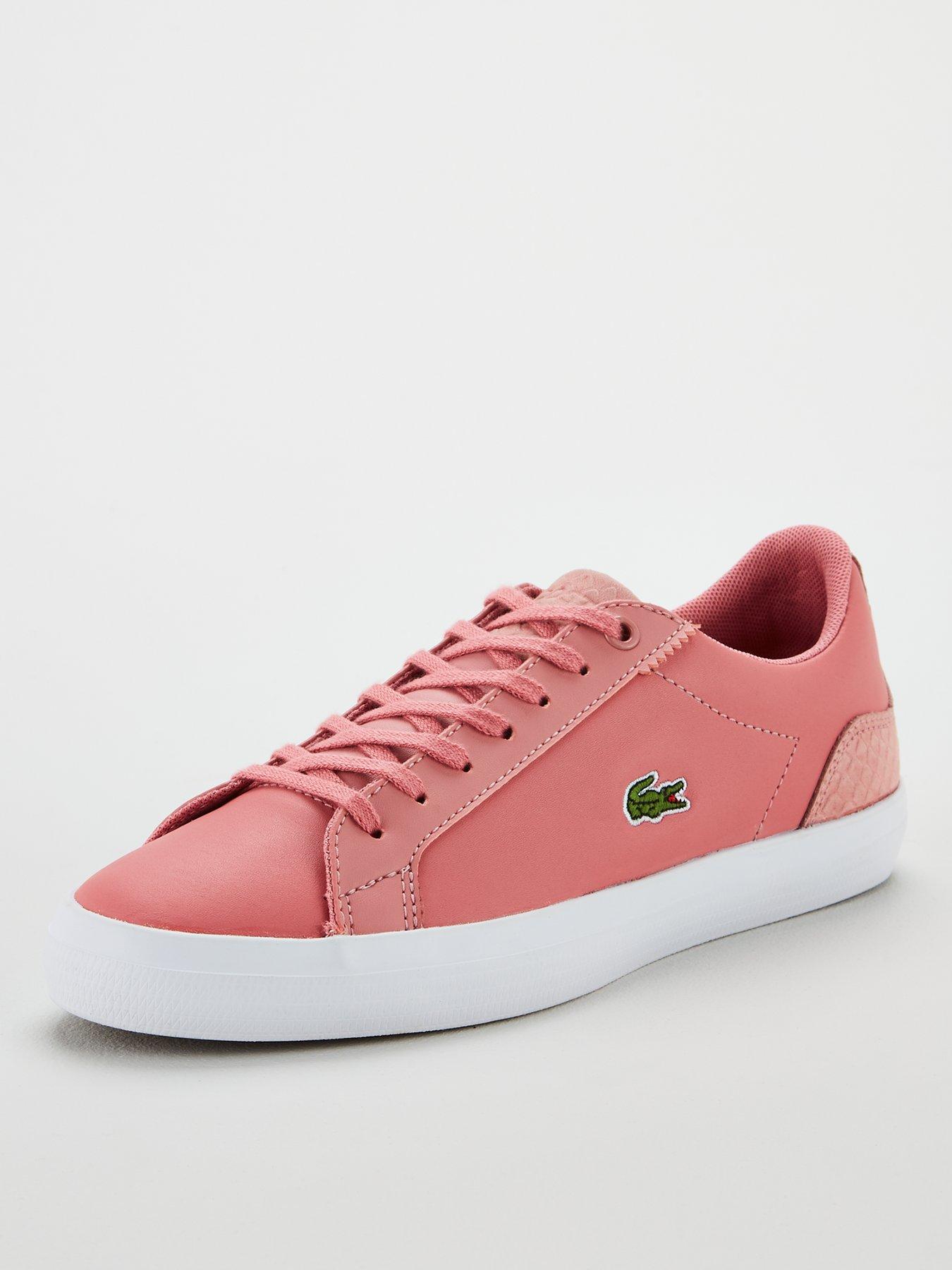 lacoste lerond white and pink