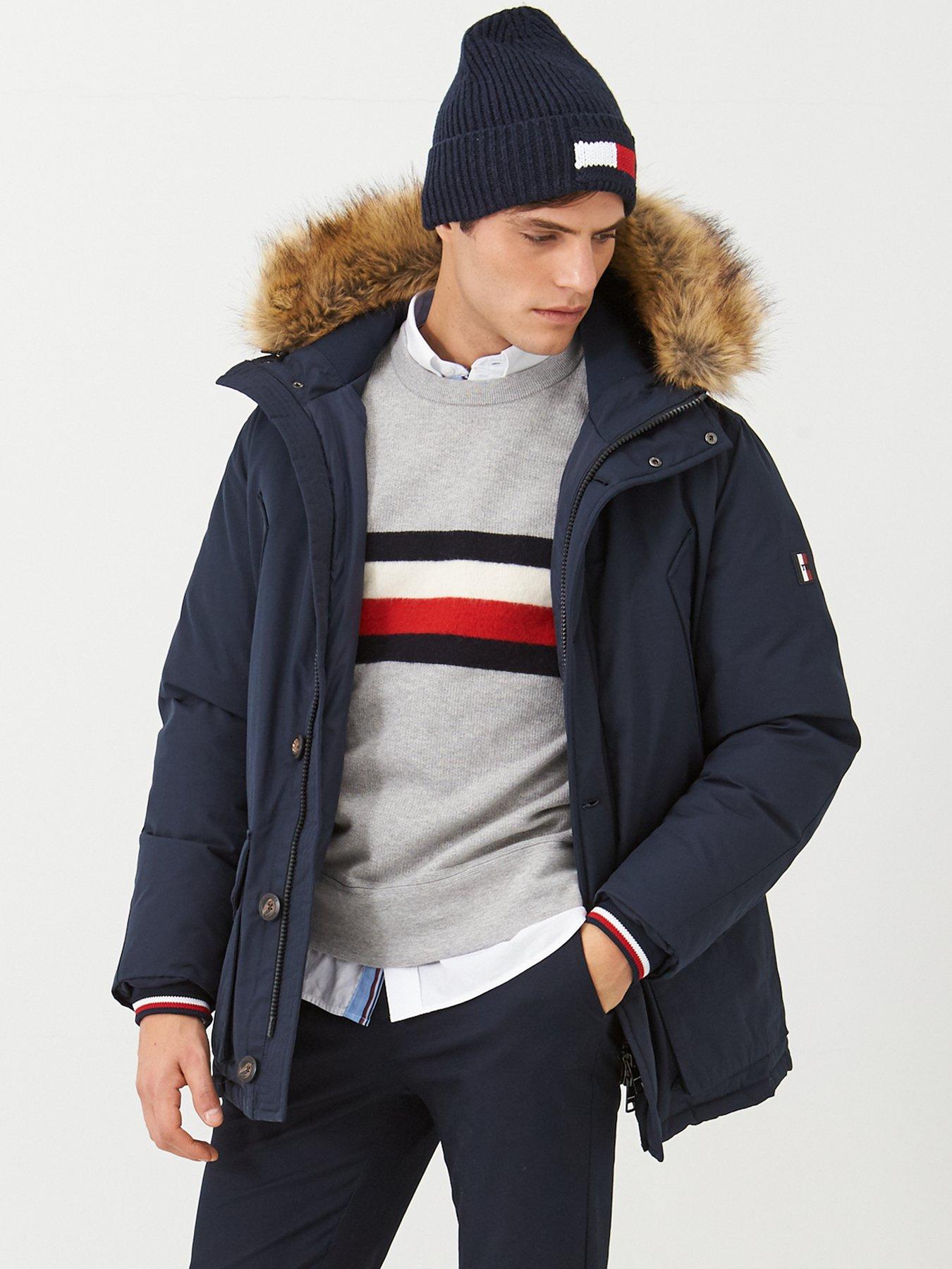 tommy hilfiger mens parka coats