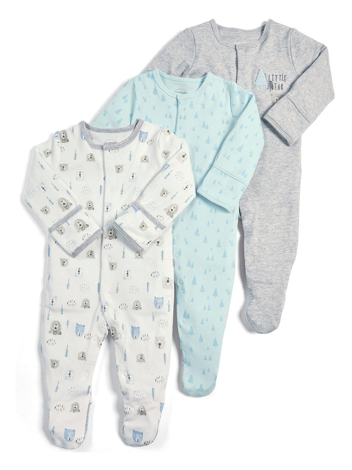 pack of baby boy sleepsuits