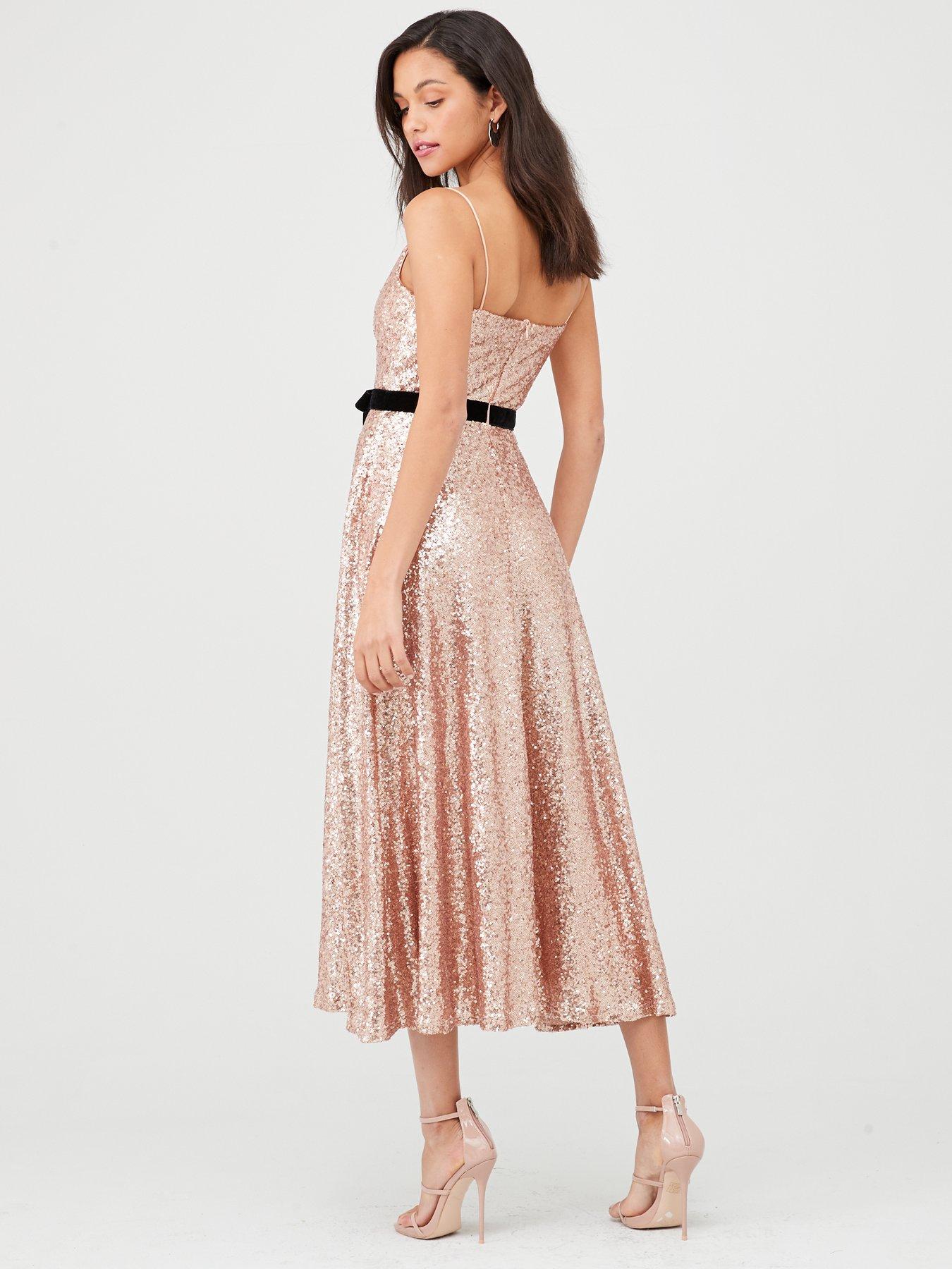 forever unique rose gold dress