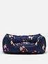 joules-joules-floral-collection-square-dog-bed-navystillFront