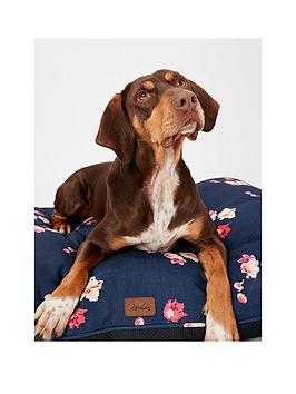 joules-floral-print-collection-mattress-dog-bed-navy