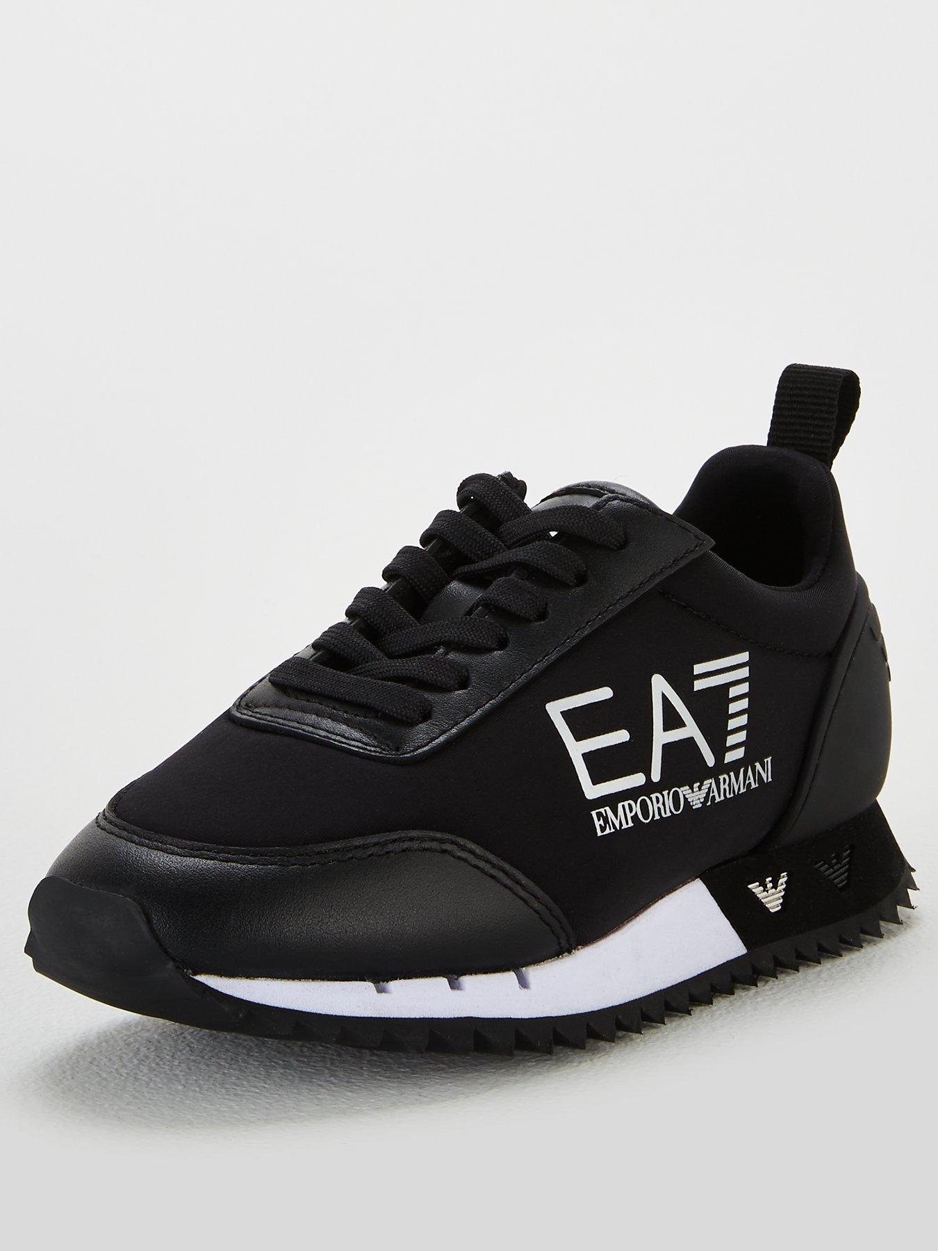 ea7 emporio armani logo trainers black