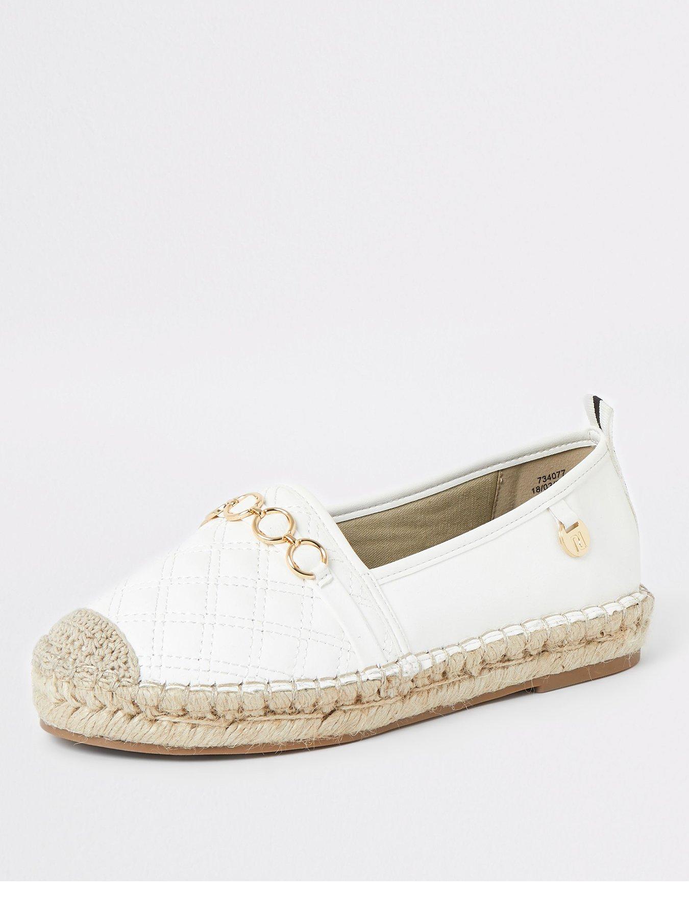 river island white espadrilles