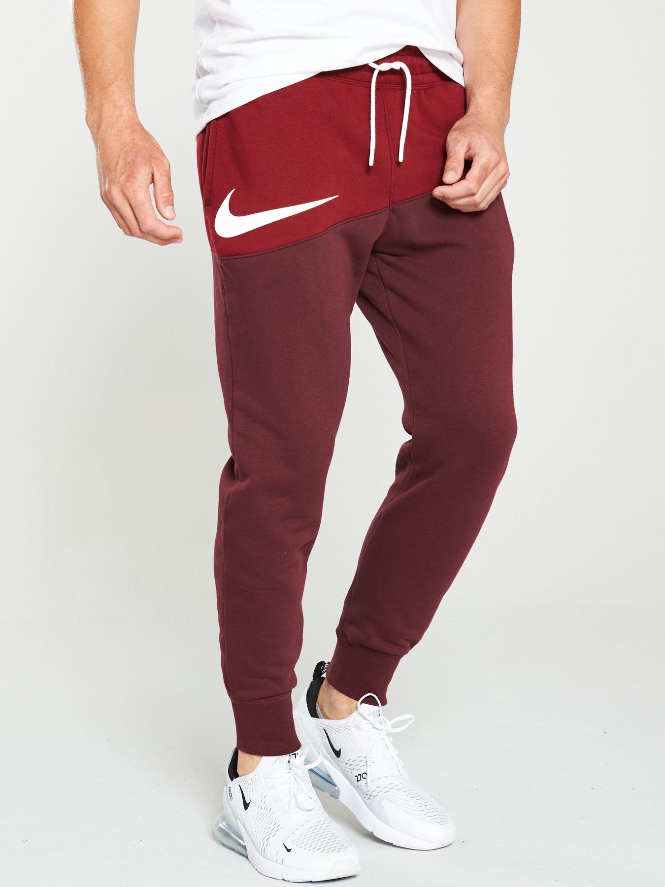 black and red nike joggers