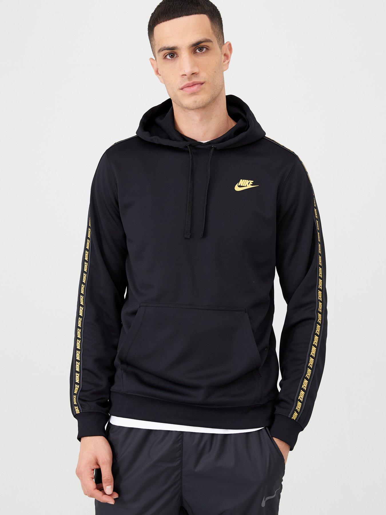 nike repeat hoodie black gold