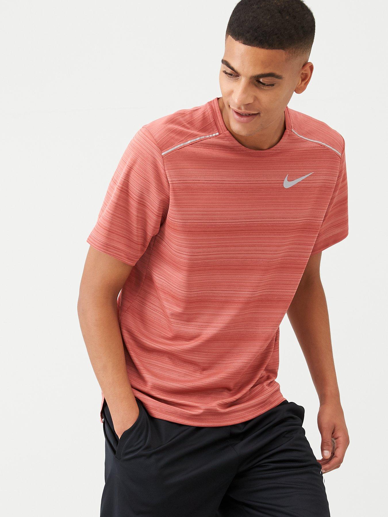 pink nike miler t shirt