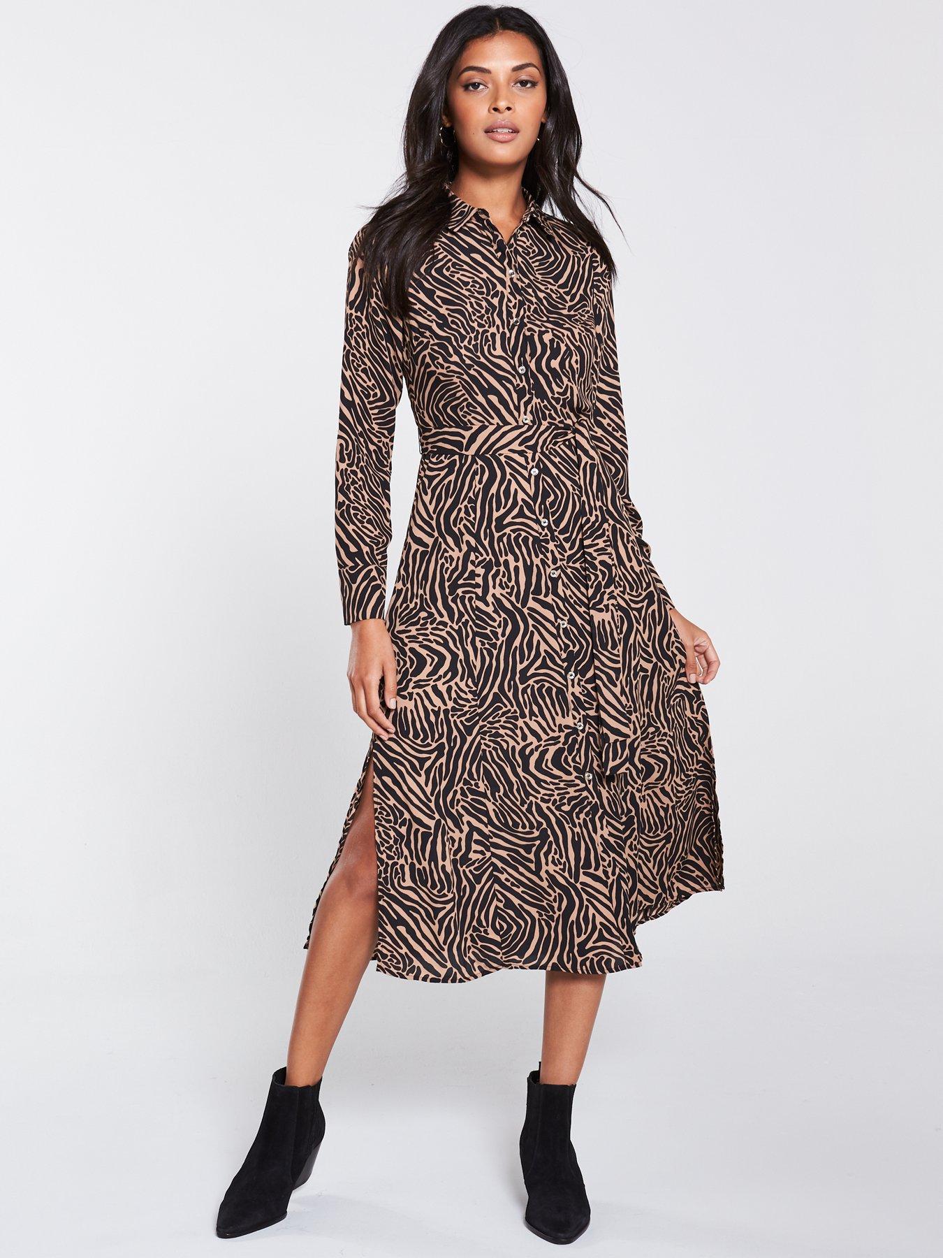 oasis leopard print midi dress