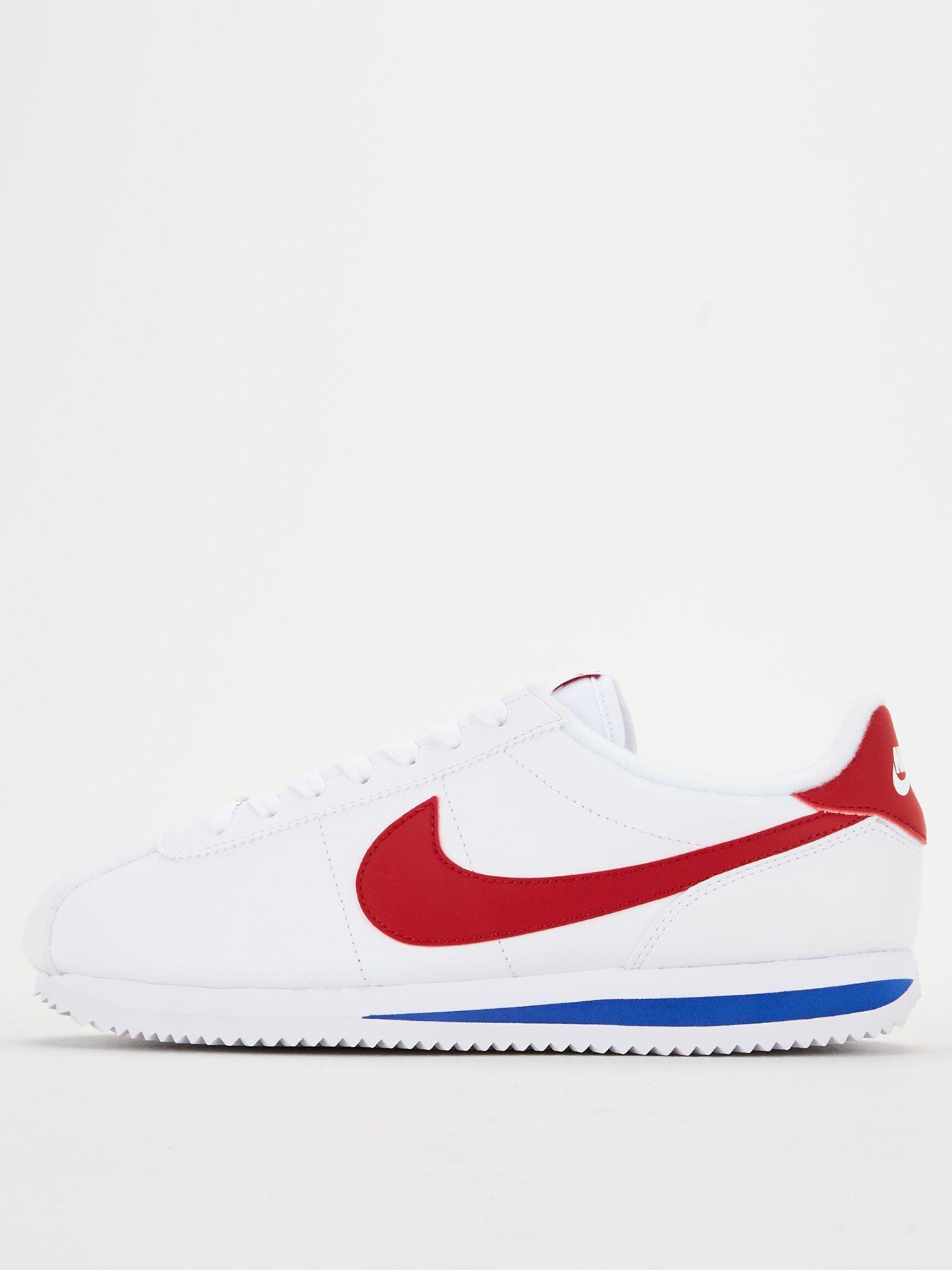 nike cortez white and red