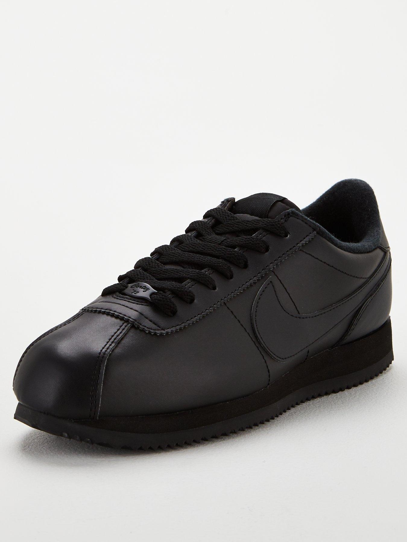 nike cortez all black leather