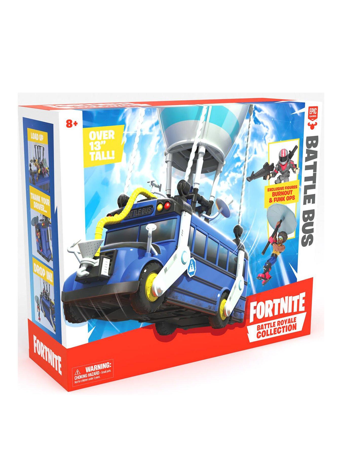 Fortnite Battle Royale Collection Battle Bus And 2 Exclusive Figures Funk Ops And Burnout - how to code the battle bus roblox studio