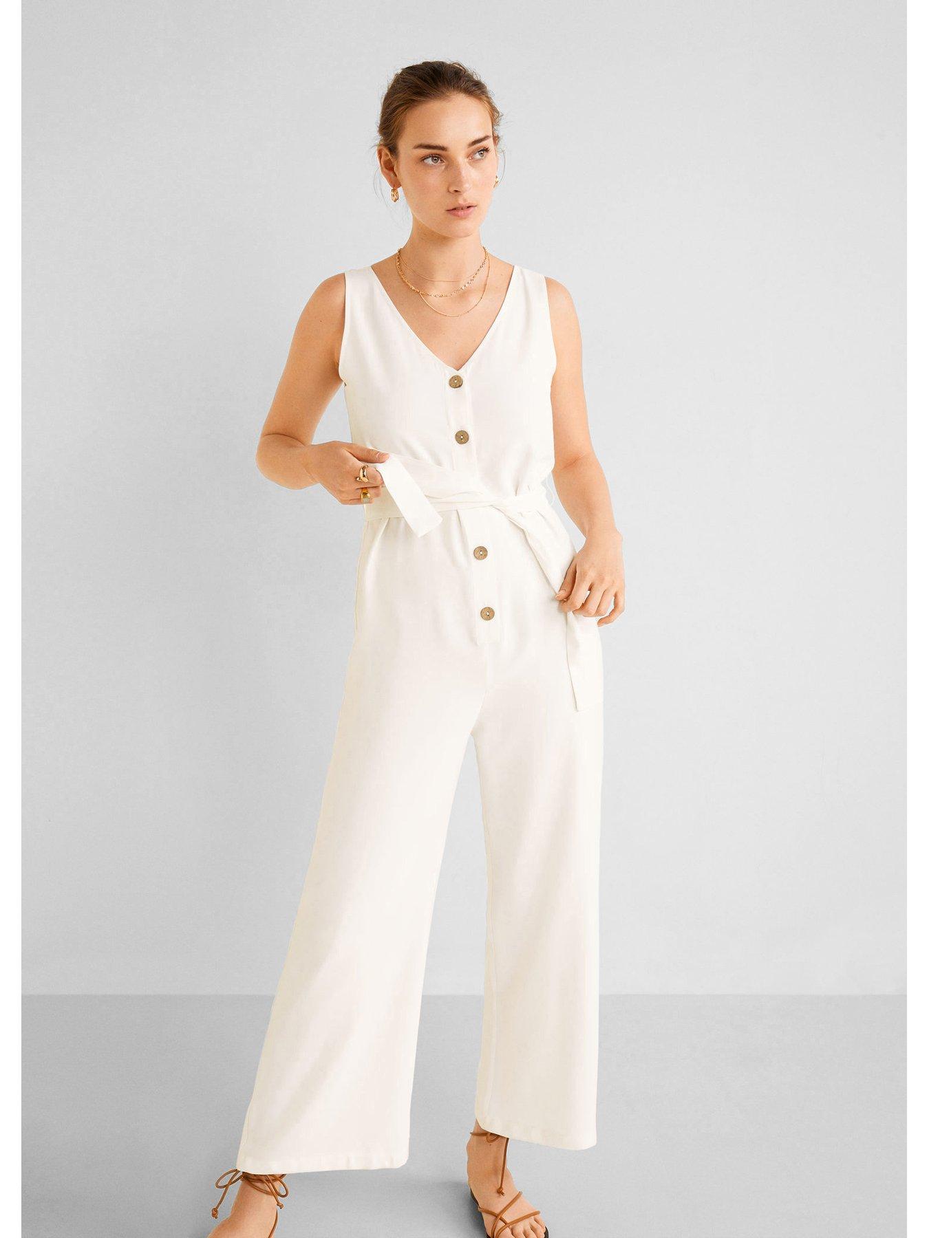 mango white playsuit