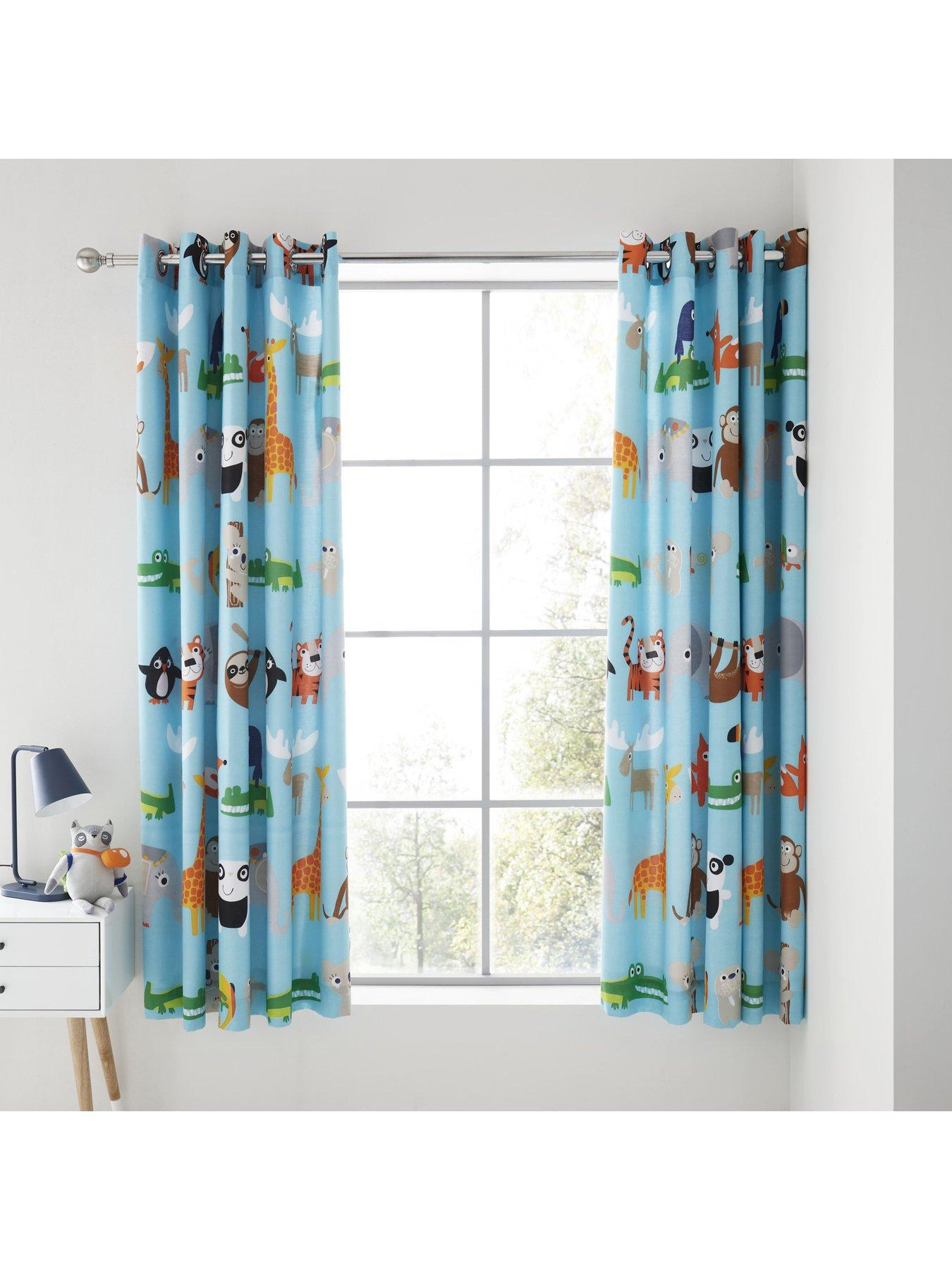 Catherine Lansfield Animal Adventures Eyelet Curtains