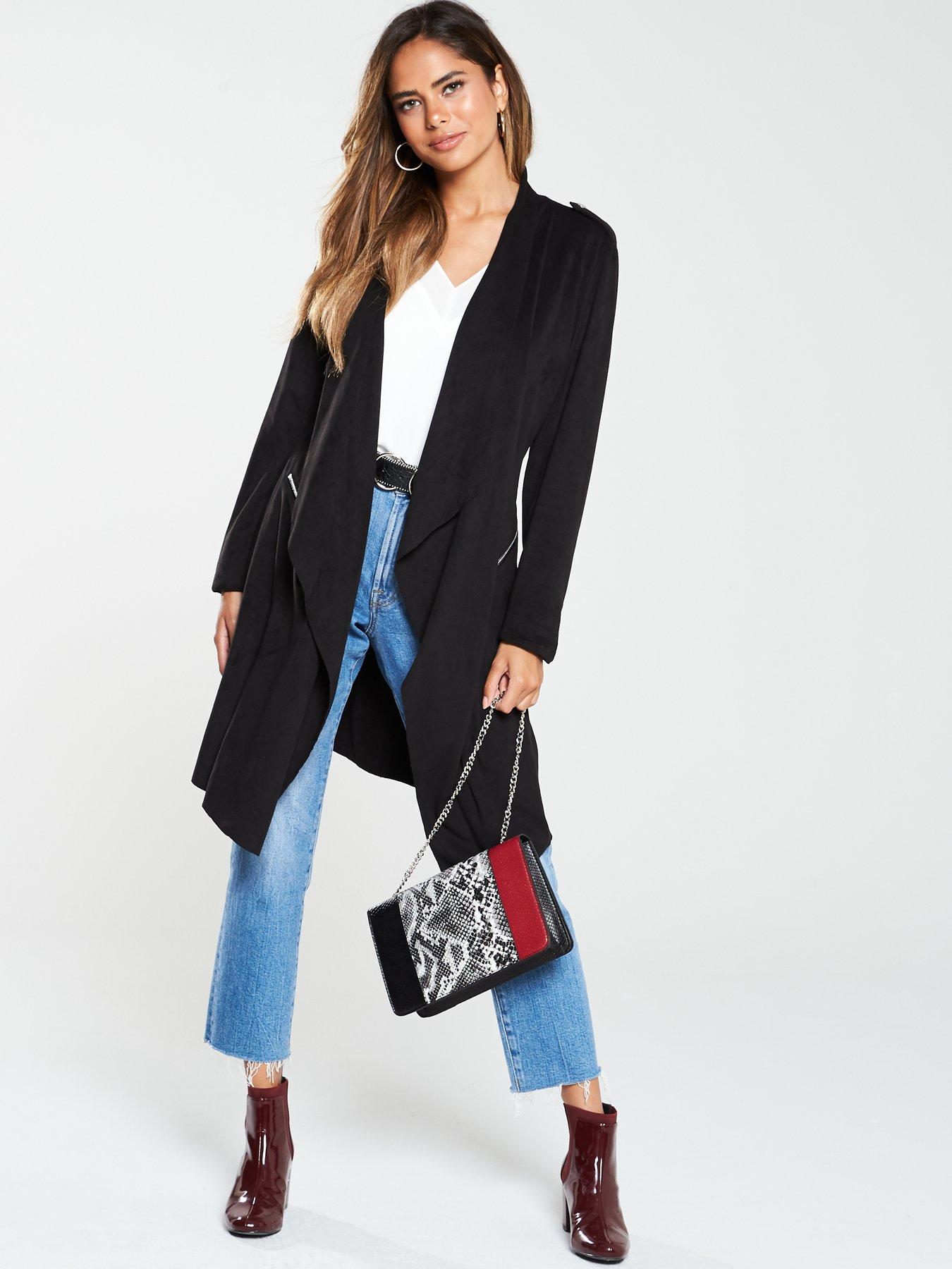 wallis black waterfall jacket