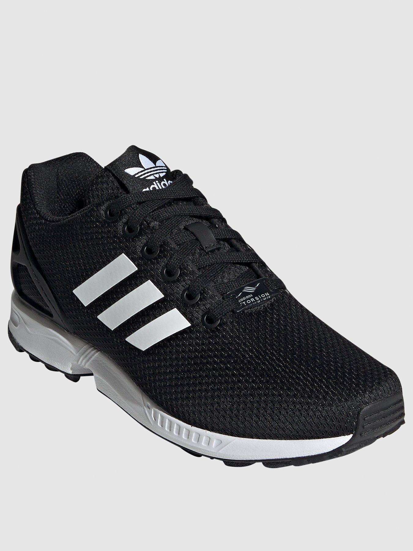 adidas white flux trainers