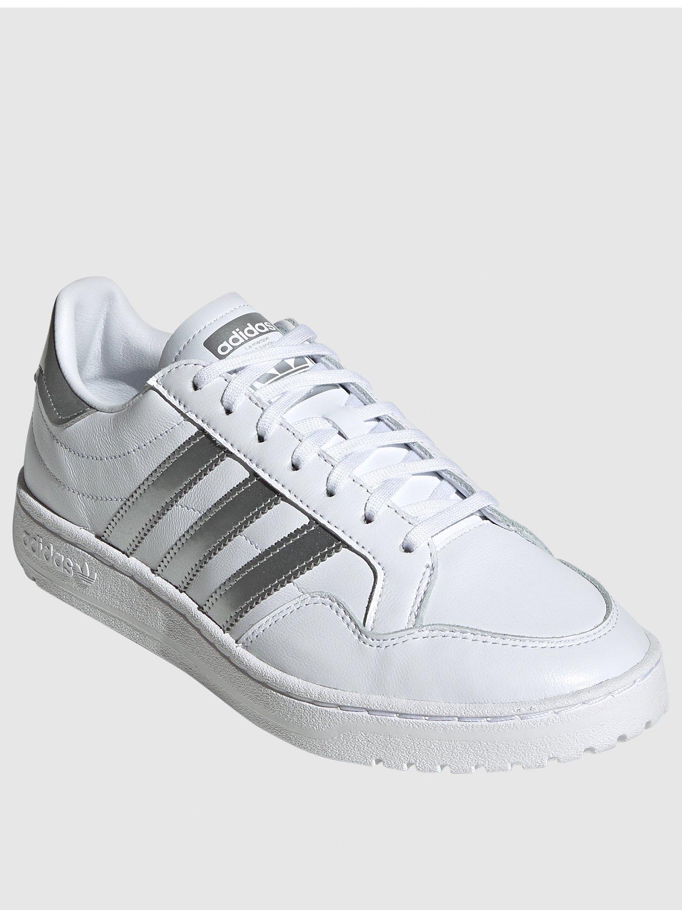 silver adidas trainers