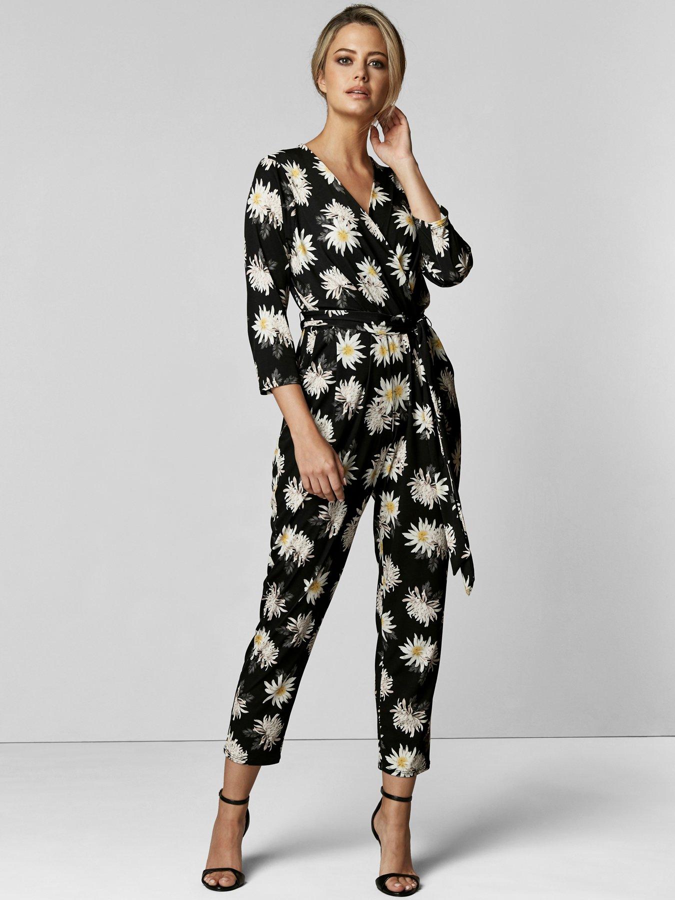 wallis spot mesh jumpsuit