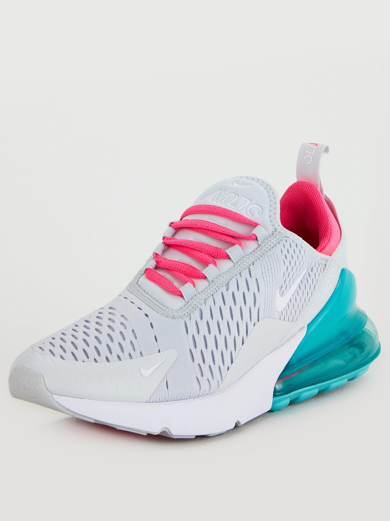 nike 270 pink and white