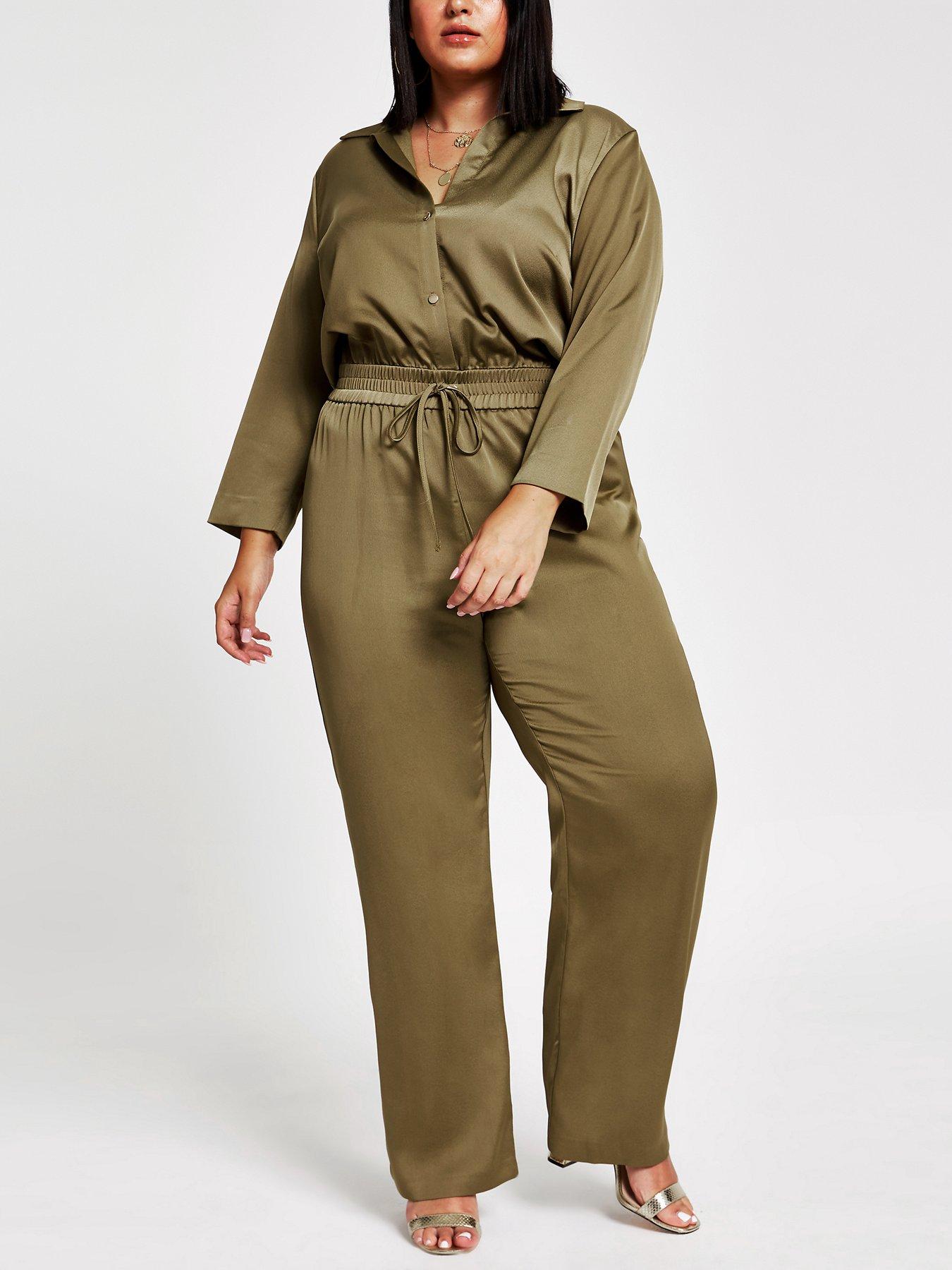 khaki boiler suit river island