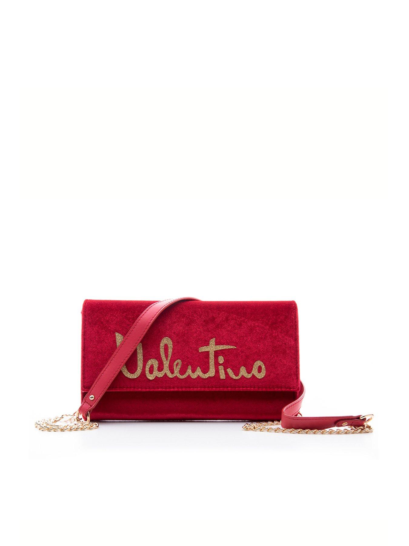 valentino red velvet bag