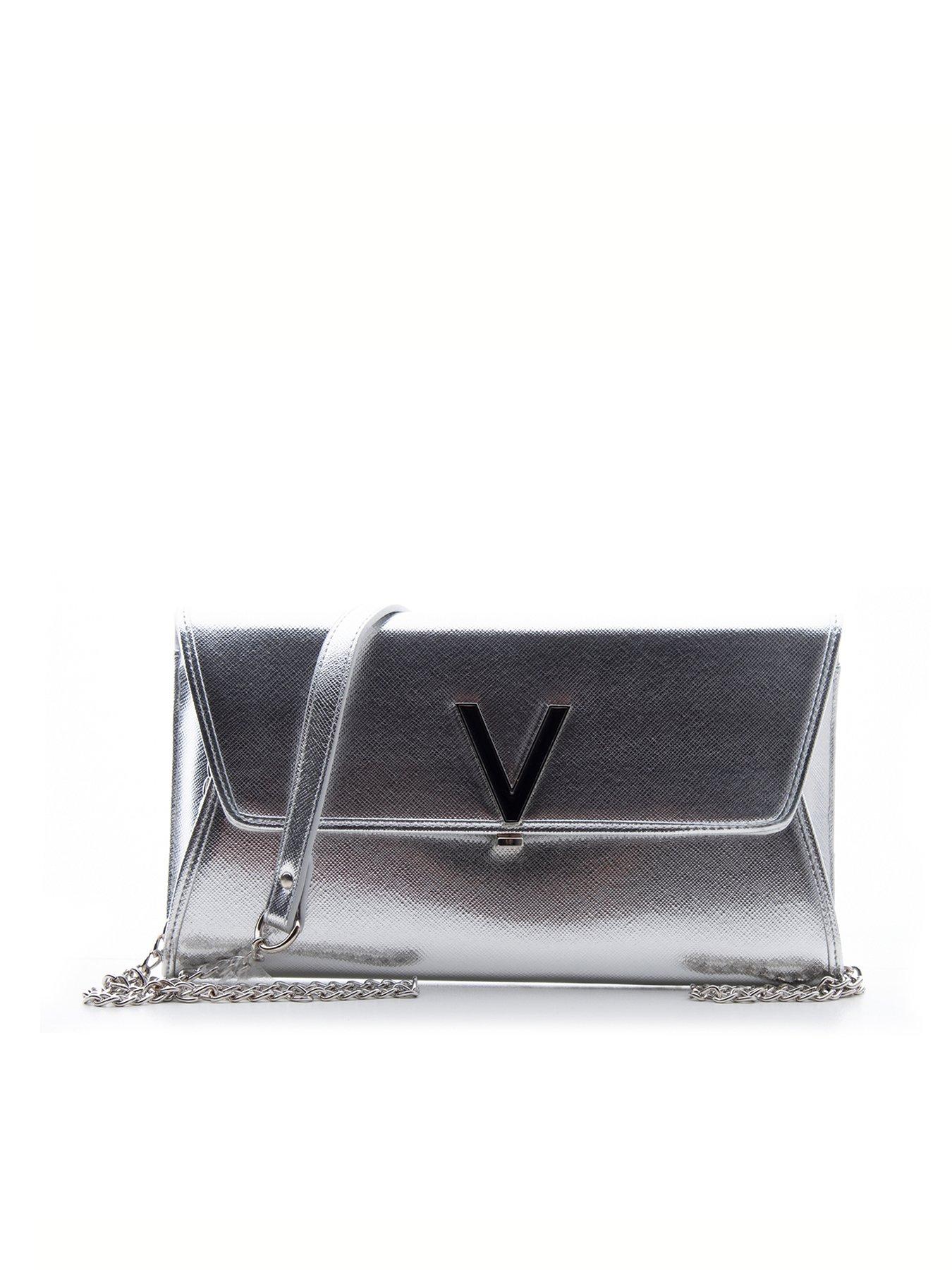 valentino silver clutch