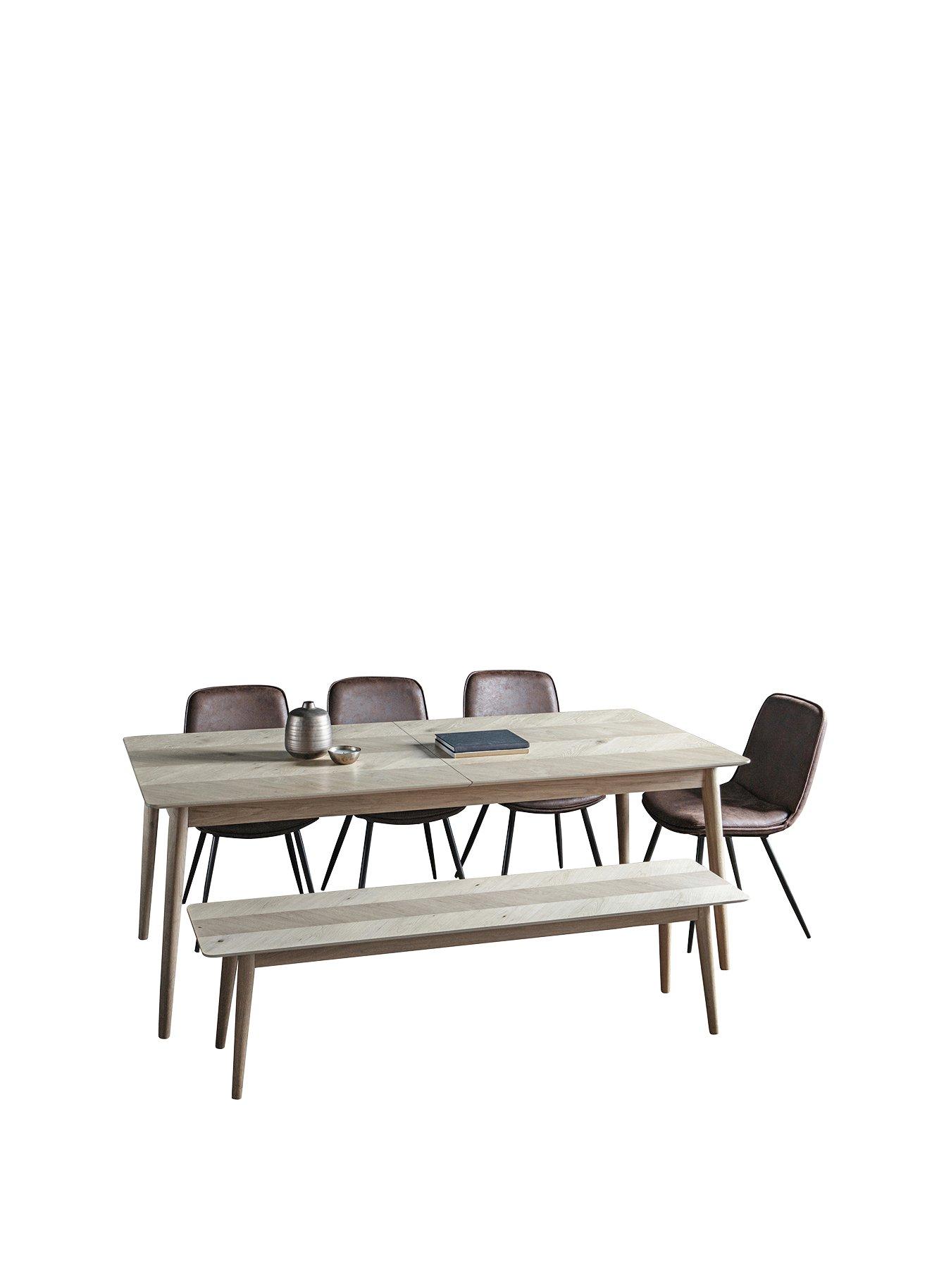 Hudson Living Milano 200 252 Cm Extending Dining Table 1 Bench