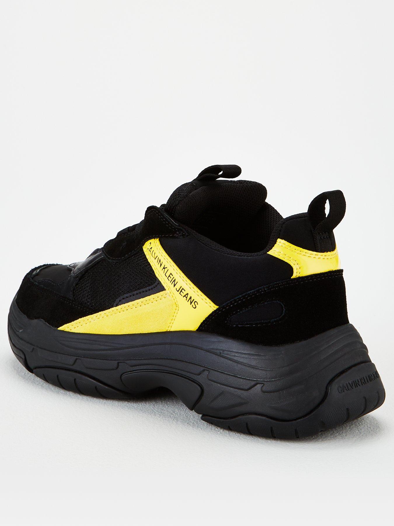 calvin klein marvin chunky trainers in black