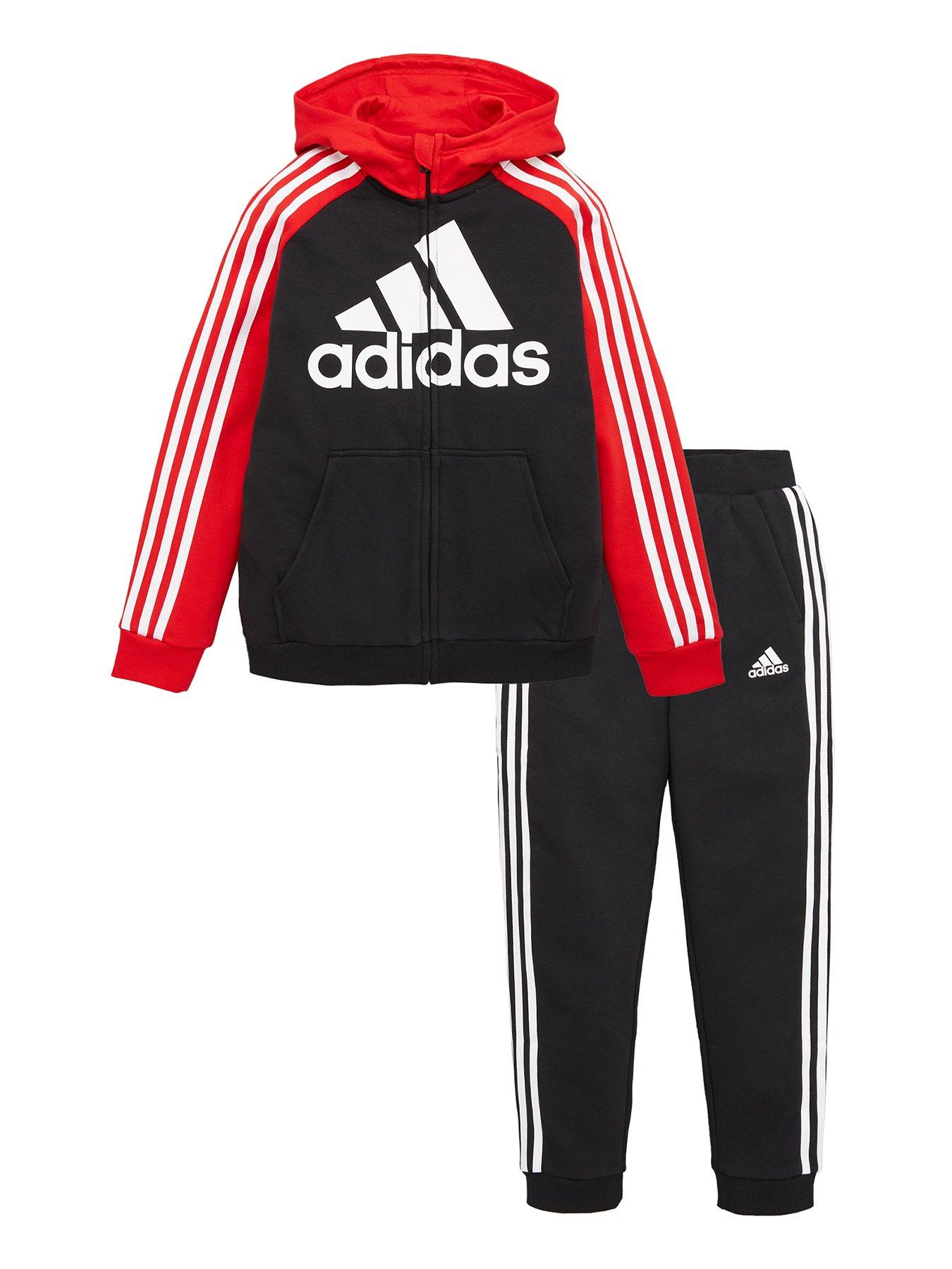 red adidas tracksuit youth