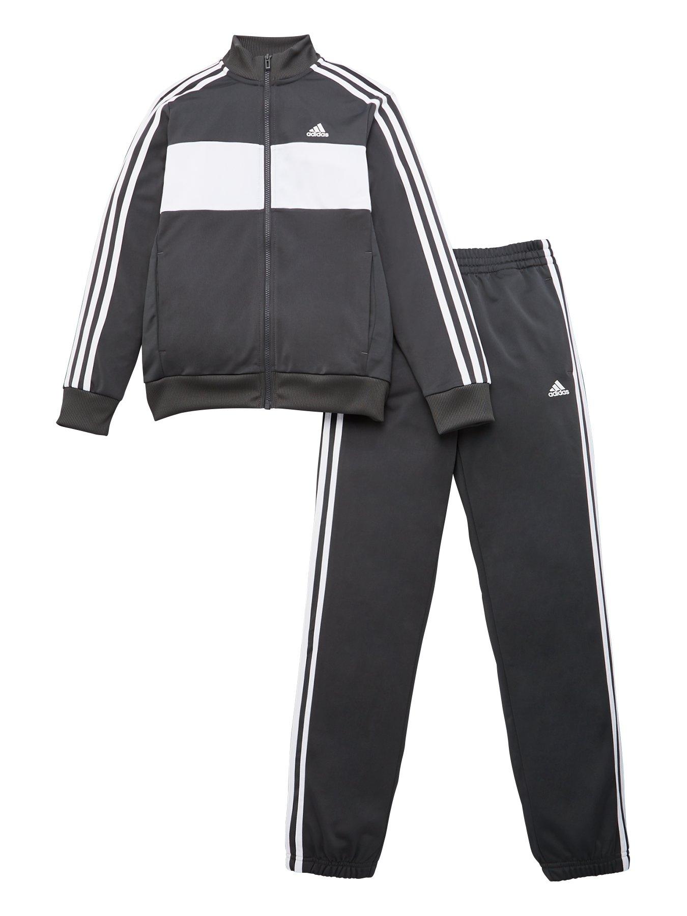childrens grey adidas tracksuit