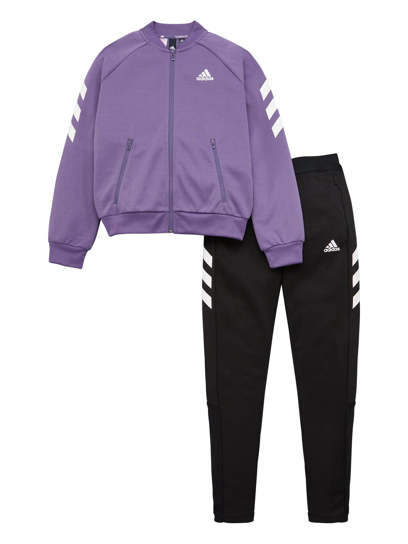 purple adidas tracksuit